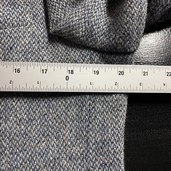 Vintage Harris Tweed Sport Coat 39 Blue Herringbone Blazer Two Button Vented - Picture 12 of 16